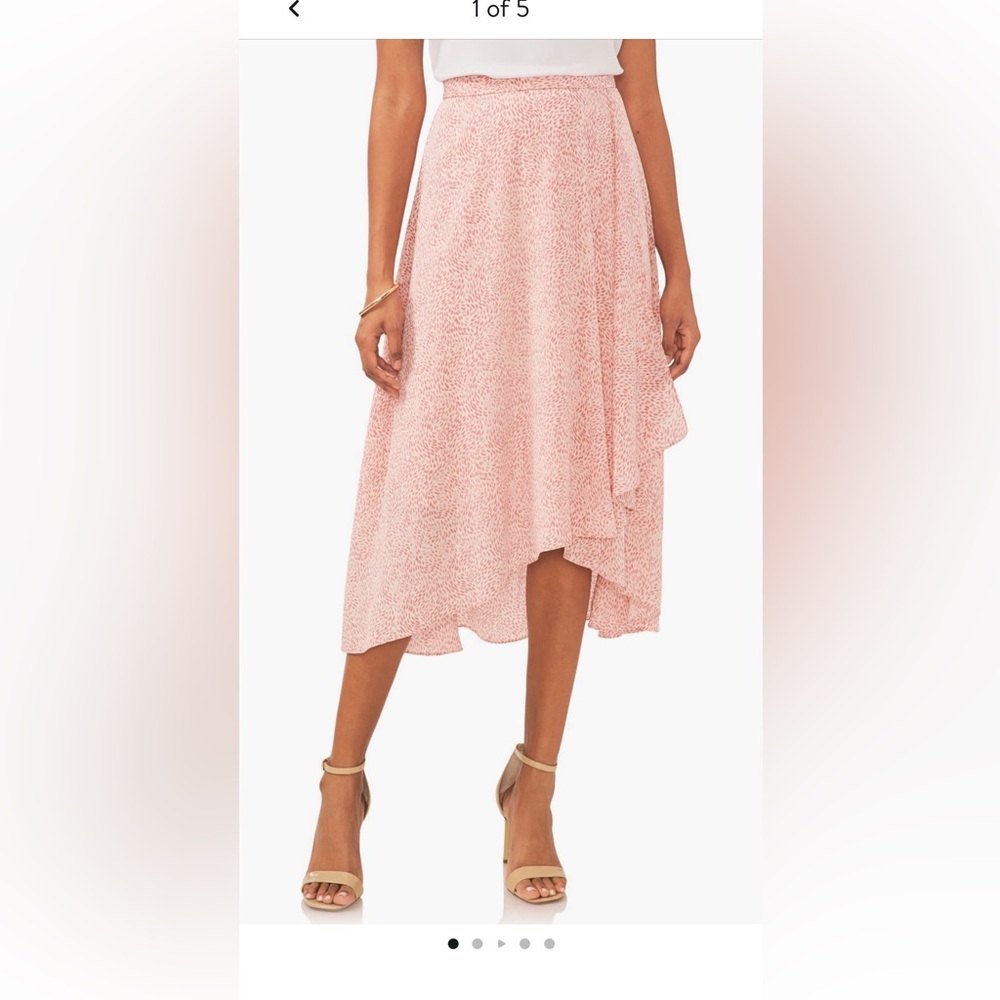 Vince Camuto Pink Patterned Maxi Skirt